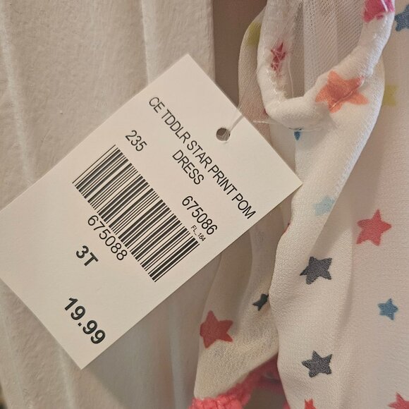 Cute Star Ruffled Toddler Spring/Summer Dress 3T - Picture 3 of 7